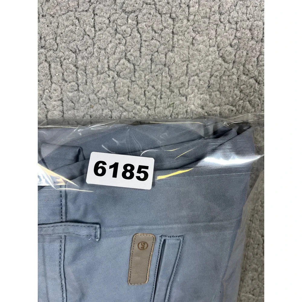 AG Adriano Goldschmied Wanderer Shorts Mens 34 Light Blue Grey Stretch Chino